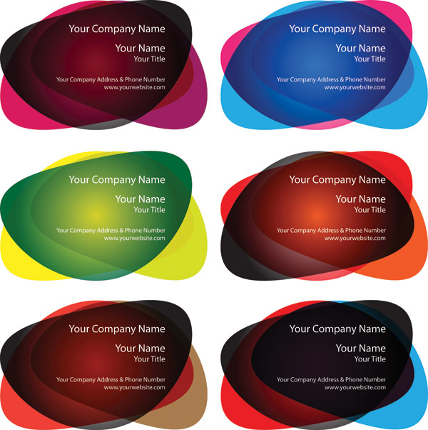 カードのテンプレート ベクター材料の形を四捨五入