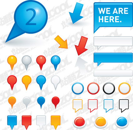 ボタン対話バブル