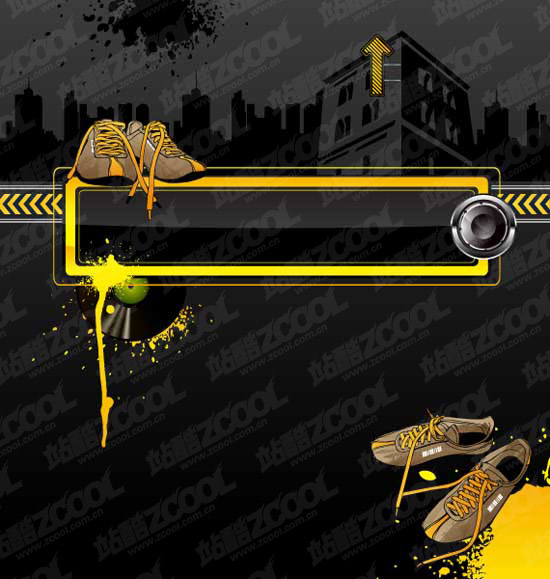 ベクター靴主題材料