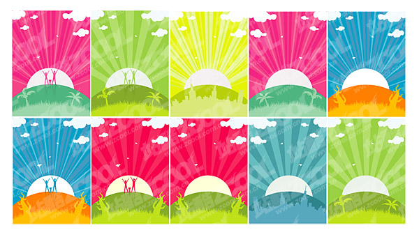 線のカラフルな反射