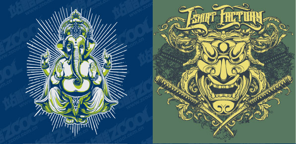 神格化のテーマの t シャツ デザインのベクター