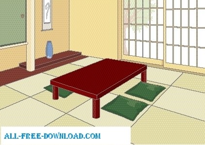 ルーム 067 ベクター風景 - 無料ベクターをベクターします。