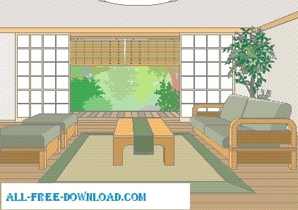 ルーム 076 ベクター風景 - 無料ベクターをベクターします。