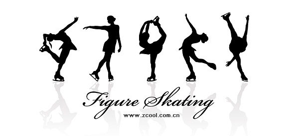 女性のスケートのアクション シルエット ベクター 無料素材イラスト ベクターのフリーデザイナー