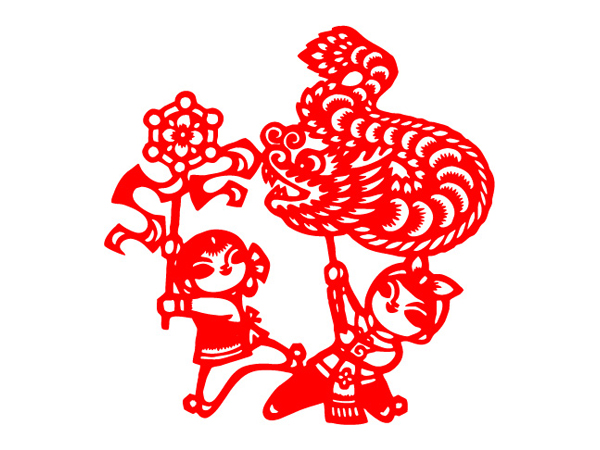 紙カット ドラゴン ベクター