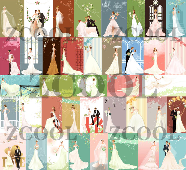 40 張メイリの結婚式の花嫁のベクター素材 無料素材イラスト ベクターのフリーデザイナー
