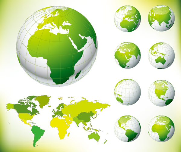 緑の地球ベクター 無料素材イラスト ベクターのフリーデザイナー