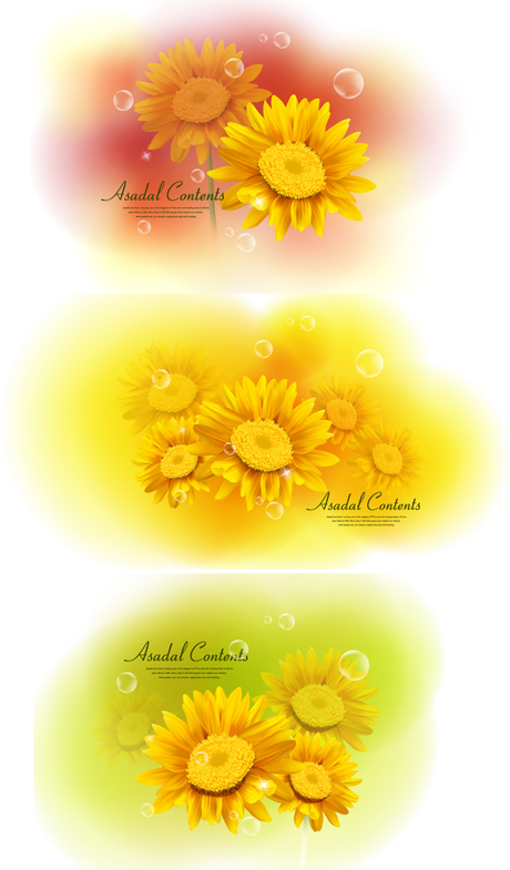 黄色い菊アフリカキンセンカ属のベクター材料 無料素材イラスト ベクターのフリーデザイナー