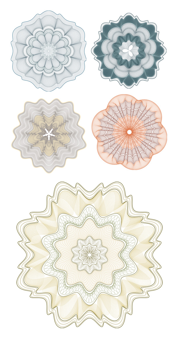 シェーディング パターン ベクター材料セキュリティ 5