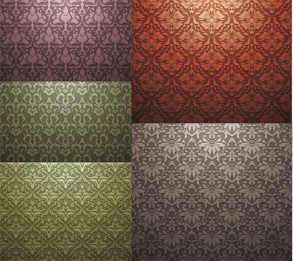 ヨーロピアン スタイルのタイル張りの背景パターン ベクター材料
