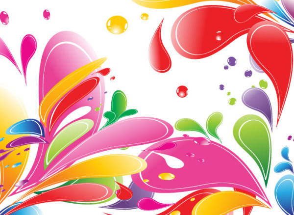 楽しいドロップ形状要素ベクター材料