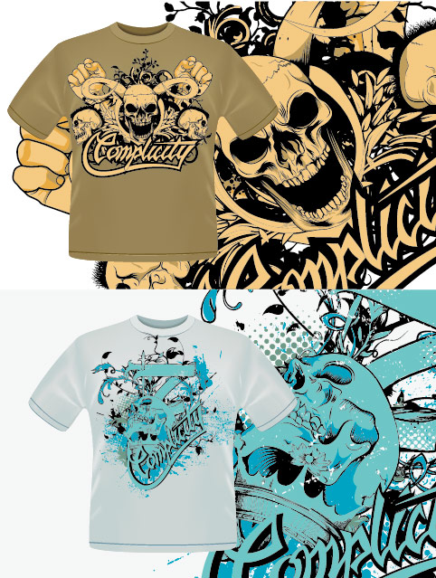 T 波パターン ベクター材料