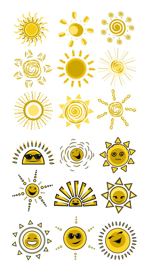 発現ベクター太陽かわいい面白い 無料素材イラスト ベクターのフリーデザイナー