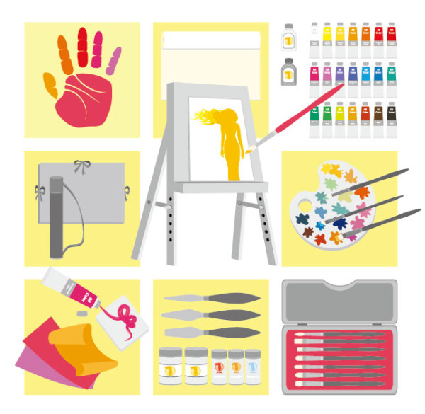 ベクター描画材料を供給します。