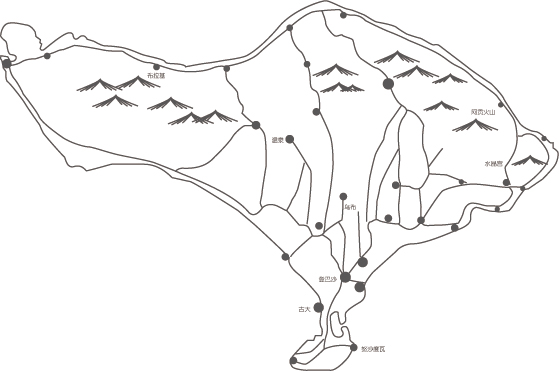 バリ島道路地図マップの線の描画文字のベクター素材を増加しません 無料素材イラスト ベクターのフリーデザイナー