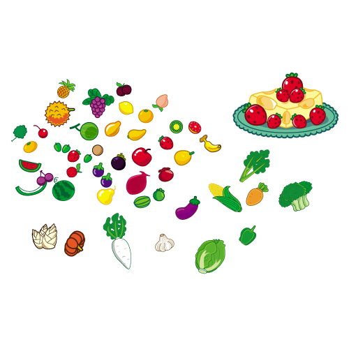 素敵な果物や野菜のベクター素材