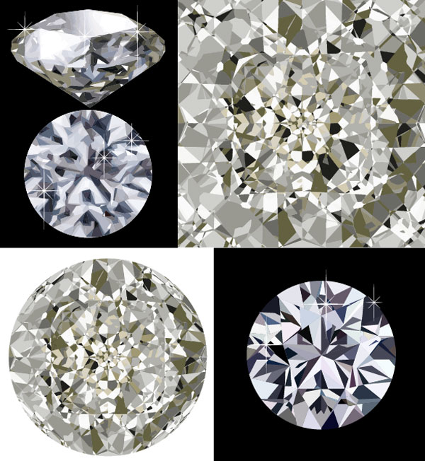 4 ダイヤモンドのベクター素材 無料素材イラスト ベクターのフリーデザイナー