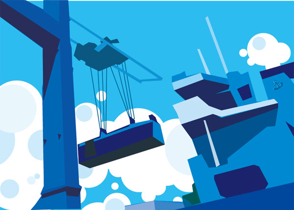 ターミナル産業ベクター