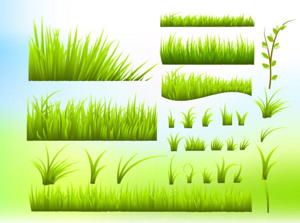 緑の草のベクター素材