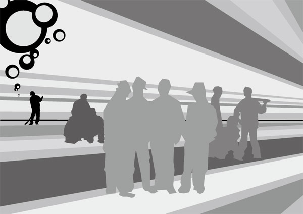 建設労働者のベクターの組み合わせ