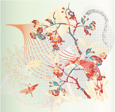 材料からの枝。ベクター