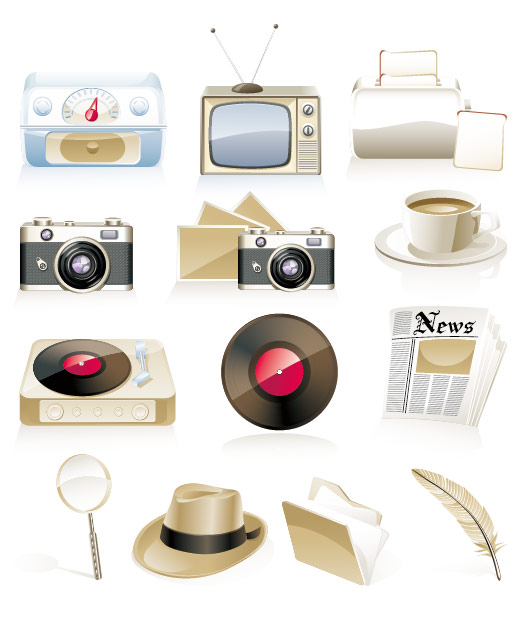 懐かしさテーマのベクター