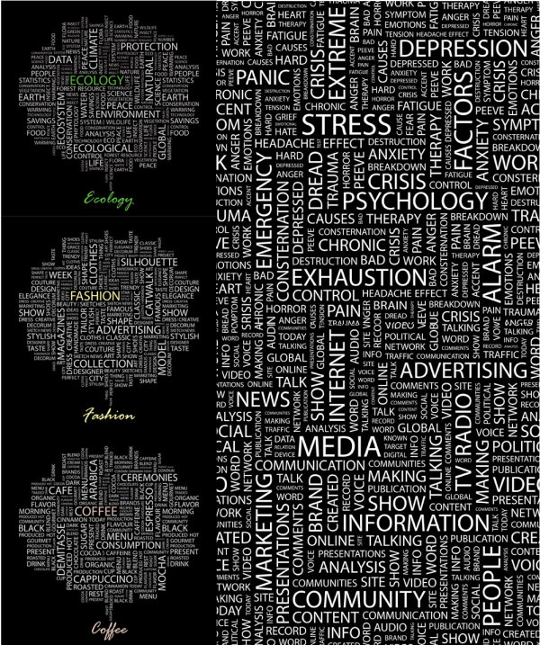 黒の英国の単語ベクター素材