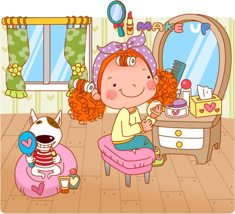 ベクター 12 住んでいる少女のバルク