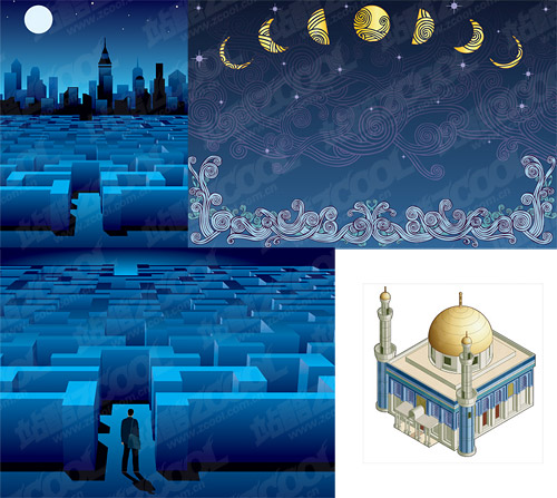 ベクター建設または夜