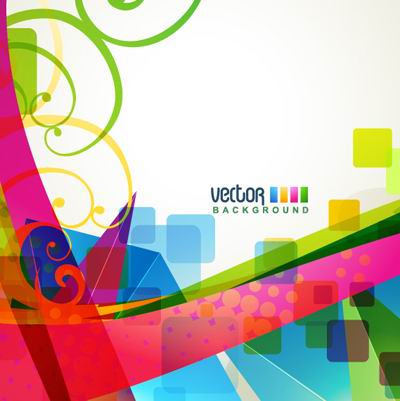 華麗なダイナミックなデザインの背景テンプレート ベクター材料-4