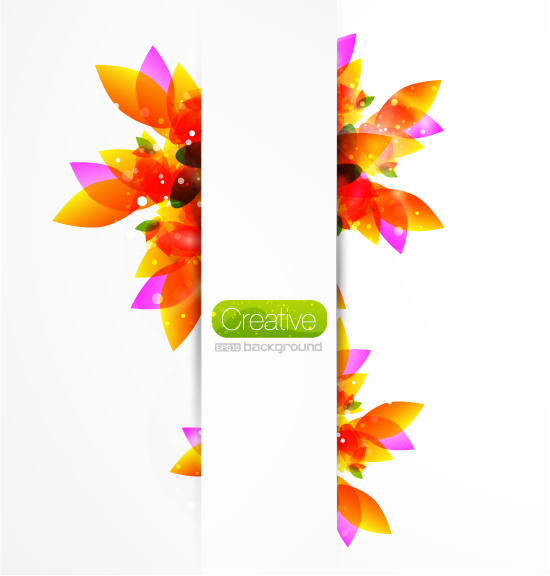 創造的な花のカラフルな背景ベクター材料-1