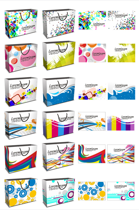 ファッション バッグ デザイン ベクター材料