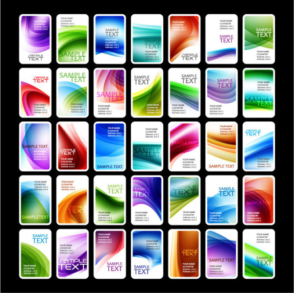 カラー名刺テンプレート ベクター材料