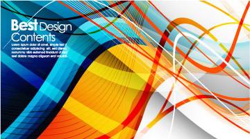 カラフルなストライプの背景ベクター-4