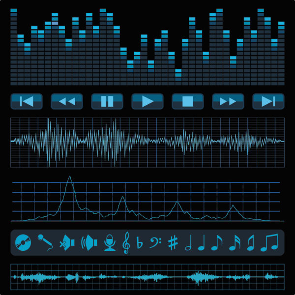 オーディオ バンド素材 02 - ベクターします。