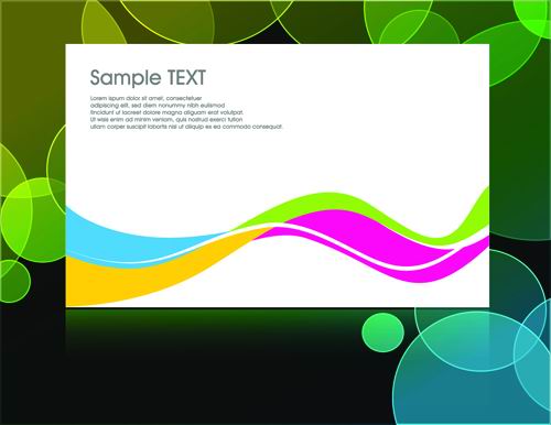 カラフルなパターンの黒の背景ベクター材料-3