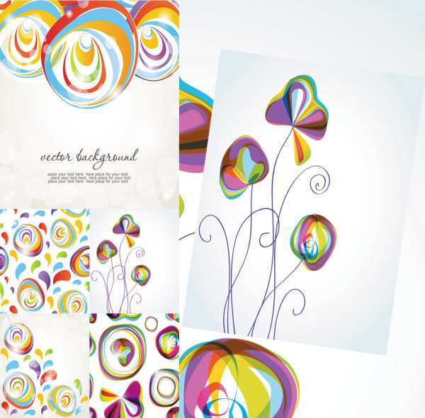 カラフルな背景ベクター材料