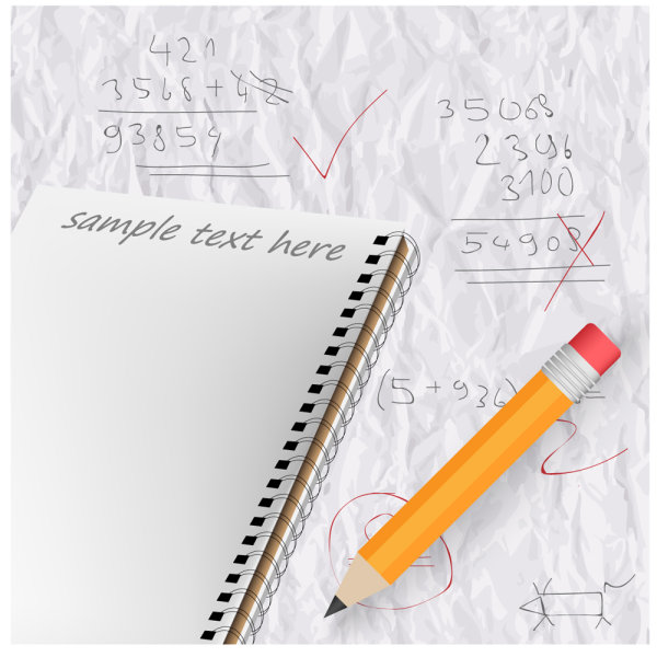 現実的な学習文房具 05 - ベクターします。