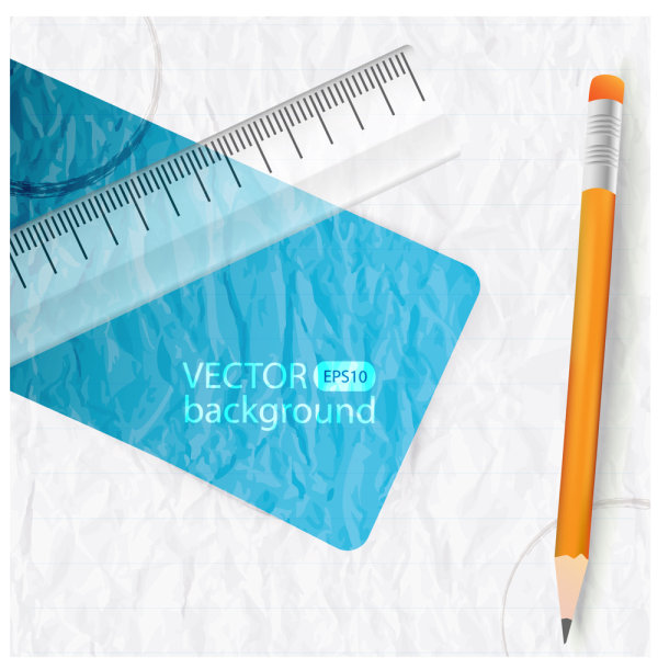 現実的な学習文房具 03 - ベクターします。