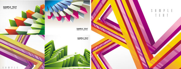 パターンの背景ベクター素材のカラフルな幾何学的配置