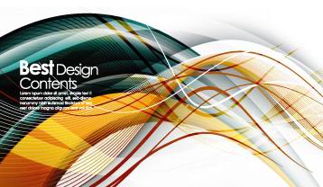 カラフルな動的なストライプの背景ベクター-5