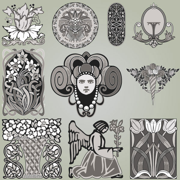 繊細なパターン コーナー 03 - ベクターします。