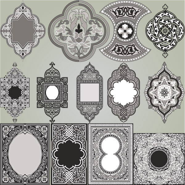 繊細なパターンのコーナー - ベクターします。