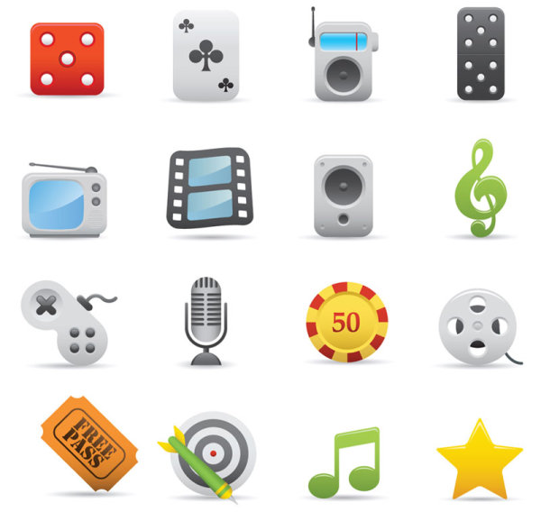 絶妙な漫画アイコン 03 - ベクター素材