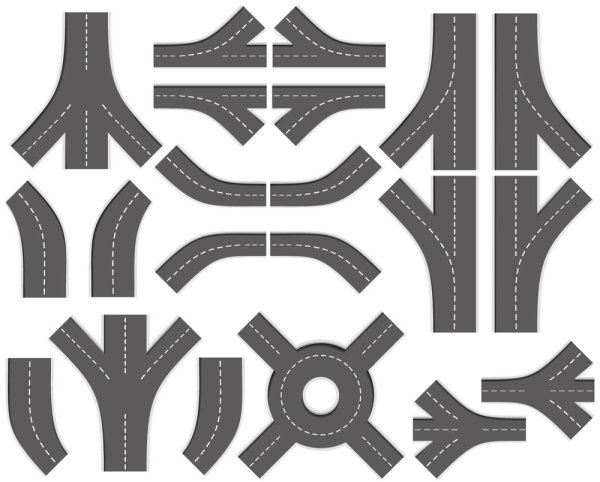 現実的な高速道路 04 - ベクター素材