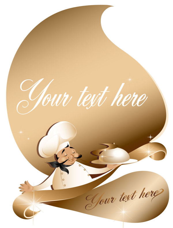 漫画のシェフとアテンダント画像 01 - ベクター