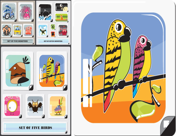 カード デザインのベクターの漫画のイメージ