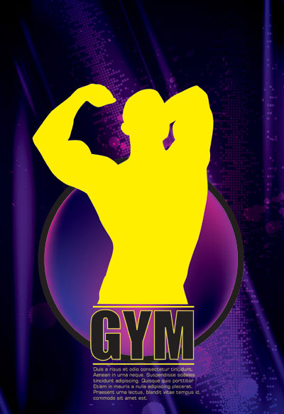 ヘラクレスのシルエットのベクター素材-5