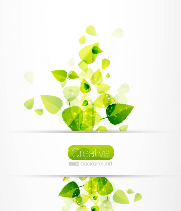 春の緑葉 04 - ベクター素材