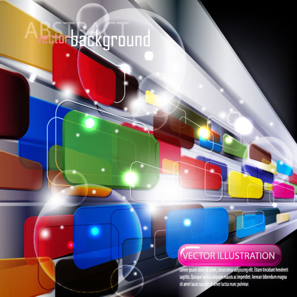 トレンドの明るいハロー背景 01 - ベクター